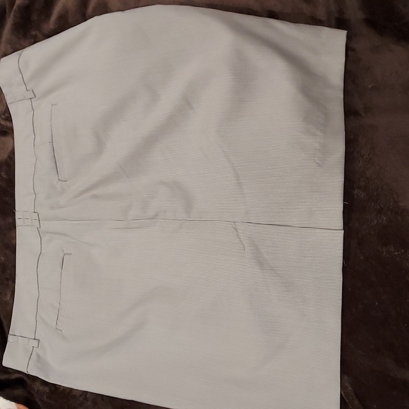 apostrophe Pettit  Beige and Cream Hairline Stripped Fully Lined Skirt Size 16P - Picture 4 of 8